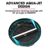 Jet-USA 15 Nylon Pressure Washer Surface Cleaner, 1/4 Fitting, For Concrete Driveway Patio Floor - Front View