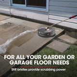 Jet-USA 15 Nylon Pressure Washer Surface Cleaner, 1/4 Fitting, For Concrete Driveway Patio Floor - Side View