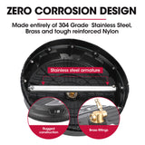 Jet-USA 15 Nylon Pressure Washer Surface Cleaner, 1/4 Fitting, For Concrete Driveway Patio Floor - 45-Degree Angle