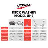 Jet-USA 18 Stainless Steel Pressure Washer Surface Cleaner with Yoke Handlebar, 3/8 Fitting, For Concrete Driveway Patio Floor - Extra Image