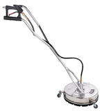 Jet-USA 21 Stainless Steel Pressure Washer Surface Cleaner with Yoke Handlebar, 3/8 Fitting, For Concrete Driveway Patio Floor
