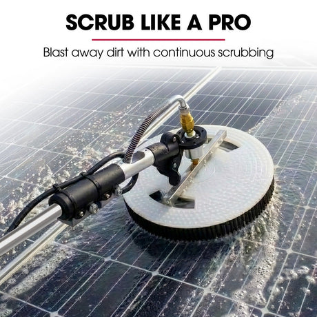 JET-USA 5.5m Telescopic Rotary Surface Cleaner Brush, for Solar Panels, Walls, Windows, M22 Pressure Washer, image 5
