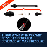 Jet-USA RX550 Electric High Pressure Washer 3500PSI Ultimate Pack, 5 Nozzles, Spin & Wheel Brush, Deck Cleaner, Turbo Head, Angled Lance, 30M Hose Reach - Extra Image