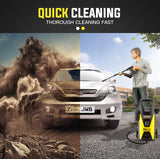 JET-USA 1800 PSI High Pressure Washer Cleaner Electric Water Gurney Pump Hose - Top-Down View