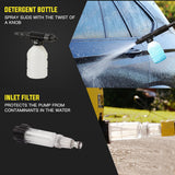 JET-USA 1800 PSI High Pressure Washer Cleaner Electric Water Gurney Pump Hose - Rear View