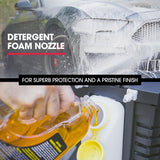 JET-USA RX540s Electric High Pressure Washer, 2900PSI 2 Nozzles, Brush Head, Deck Cleaner, Detergent Bottle - Low Angle