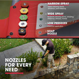 JET-USA 5000PSI Commercial Petrol Powered High Pressure Washer, 15HP 420cc, Italian Made Adjustable AR Pump, 20m Hose - TX870 - Low Angle