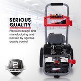 Jet-USA 4800PSI Petrol-Powered High Pressure Cleaner Washer Water Jet Power Hose - Front View