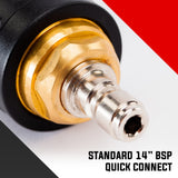 JET-USA 5000PSI Turbo Head Nozzle High Pressure Washer Water Cleaner 1/4 BSP - Top-Down View