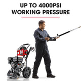 Jet-USA 4000PSI 5.5M Long Telescopic Universal Pressure Washer Cleaner Pole Wand Extension Lance - Front View