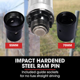 BAUMR-AG HP360e 2200W Electric Post Driver, with 2 Piling Socket Sleeves - Low Angle