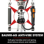 BAUMR-AG 38cc 4-Stroke Petrol Post Driver, with Carry Case & 3 Piling Sleeves