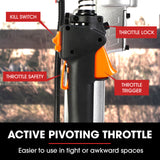 BAUMR-AG 38cc 4-Stroke Petrol Post Driver, with Carry Case & 3 Piling Sleeves - Top-Down View