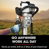 BAUMR-AG 38cc 4-Stroke Petrol Post Driver, with Carry Case & 3 Piling Sleeves - Close-Up Angle
