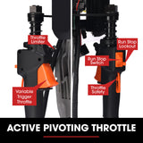 BAUMR-AG HP480 55cc 4-Stroke Petrol Post Driver, with 2 Piling Socket Sleeves - Top-Down View