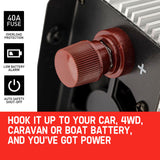 GENPOWER Pure Sine Wave 1500W/3000W 12V/240V Power Inverter Caravan Boat CarPlug - Front View