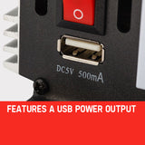 GENPOWER Pure Sine Wave 1500W/3000W 12V/240V Power Inverter Caravan Boat CarPlug - Top-Down View