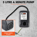 UNIMAC Parts Washer Replacement Pump, with 3.15 L/min Flow Rate - Side View