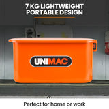 Unimac 22L Auto Parts Washer, for Home, Business and Small Garages - Rear View