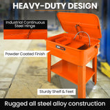 Unimac 86L Heavy Duty Multi Purpose Auto Parts Washer, with Removable Work Shelf, Parts Basket - Side View