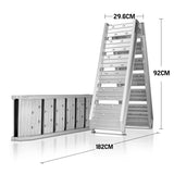 Bullet Aluminium Folding Loading Ramp Quad ATM Motorbike Trailer Truck 1.82m 200KG NEW - Rear View