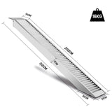 BULLET Aluminium Loading Ramp ATV Bobcat Motorbike Truck 4WD Trailer 2M 2000KG - Rear View