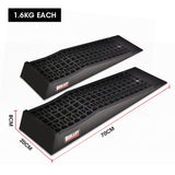 BULLET 2 x 3T Heavy-Duty Low Profile Car Service Ramps - Front View