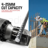 Baumr-AG 1600W 25mm Rebar Cutter Electric Hydraulic Reo Bar Portable Machine Re - Front View