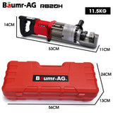 BAUMR-AG 4-20mm 1000W Heavy-Duty Electric Hydraulic Rebar Cutter, 3 Sec Cycle, Rear and Side Handle, Carry Case - Low Angle