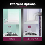 EUROCHEF Rangehood Filter Set, for EUR60S EFR60S EFR90S, 2 Replacement Activated Carbon Filters - Side View