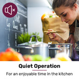 EUROCHEF 60cm Undermount Rangehood Black, Quiet 3-Speed, 3-Layer Dishwashable Filter, LED Lights EUR60B - Top-Down View