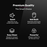 EUROCHEF 60cm Undermount Rangehood Stainless Steel, Quiet 3-Speed, 3-Layer Dishwashable Filter, LED Lights EUR60S - Top-Down View