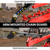 BAUMR-AG TRN660 8HP 600mmx90mm Trench Digger, Heavy-duty Carbide Claws, EZ Start, 8HP, Adj Controls - 45-Degree Angle