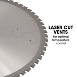 Baumr-AG 355mm Premium Ceramic Alloy Tooth Blade, Low Spark Cold Cut for Metal Cut Off Saw - 45-Degree Angle