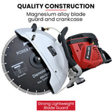 BAUMR-AG 400mm Professional Concrete Demolition Saw 94cc 2-Stroke, Wet and Dry Demo Cutting, 16 Diamond Blade, Anti-Vibration System - Close-Up Angle