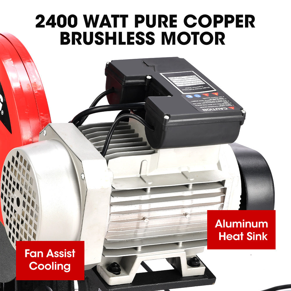 Baumr-AG 2400W 400mm 16 Metal Cut Off Cold Saw, Commercial Grade, Brushless Motor, Soft Start, 45 Degree Mitre Chop