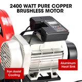 Baumr-AG 2400W 400mm 16 Metal Cut Off Cold Saw, Commercial Grade, Brushless Motor, Soft Start, 45 Degree Mitre Chop - Side View