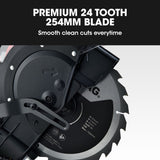 BAUMR-AG 254mm Dual Bevel Sliding Compound Mitre Drop Saw - Front View
