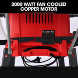 BAUMR-AG 2000W 255mm 10 Compound Table Saw, with Stand, Expandable Worktop, Vacuum Port, 45 Degree Bevel, +/- 45 Degree Mitre, Anti-tip - Top-Down View