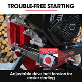 Baumr-AG LCS-700 Portable Log Circular Saw, 15HP, 270mm Cut Depth - Top-Down View