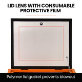 Heavy Duty Steel | LED Light | 100PSI Max Pressure - Rear View