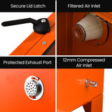Heavy Duty Steel | LED Light | 100PSI Max Pressure - Close-Up Angle