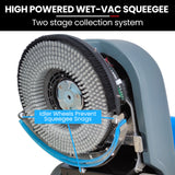 AUCH FSH14 Floor Scrubber & Dryer, 360mm, Battery Powered, Walk Behind, Multi-purpose Commercial Grade Machine - Top-Down View