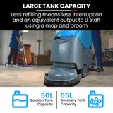 Auch FSH18 Floor Scrubber & Dryer, 490mm, Battery Powered, Walk Behind, Multi-purpose Commercial Grade Machine - Side View