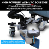 Auch FSH18 Floor Scrubber & Dryer, 490mm, Battery Powered, Walk Behind, Multi-purpose Commercial Grade Machine - Top-Down View