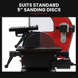 BAUMR-AG Bench Vertical Belt and Disc Sander Combo, 25mm Linisher, 125mm Sanding Disc, Brushless Motor, Dust Collection Ports - Extra Image