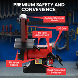 BAUMR-AG Bench Vertical Belt and Disc Sander Combo, 25mm Linisher, 125mm Sanding Disc, Brushless Motor, Dust Collection Ports - Extra Image