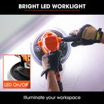 UNIMAC 180mm 850W Handheld Drywall Sander, Electric Dry Wall Sanding Machine, with Automatic Vacuum System, LED Worklight, 6x Sanding Discs