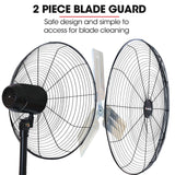 BAUMR-AG 30 762mm 300W Industrial Pedestal Fan, Large, Commercial, Heavy-duty, 3 Speed, EESS Certified - Close-Up Angle