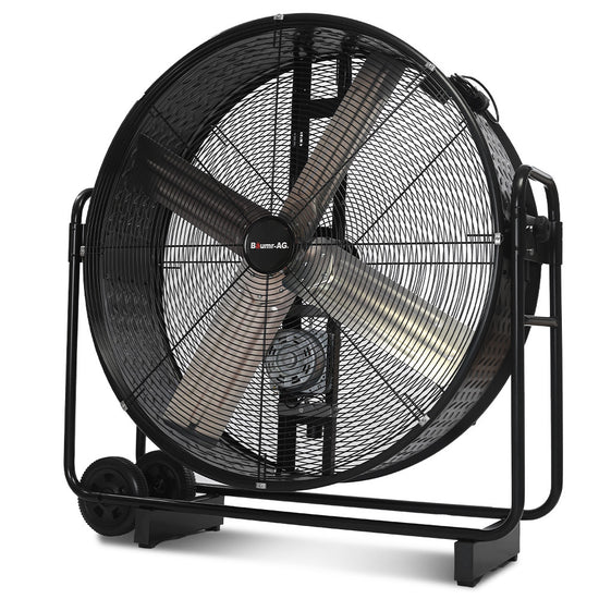 BAUMR-AG 42 1067mm 660W Industrial Mobile Floor Drum Fan, Belt Drive, Tilting, Large, Commercial,  Heavy-duty Frame, EESS Certified